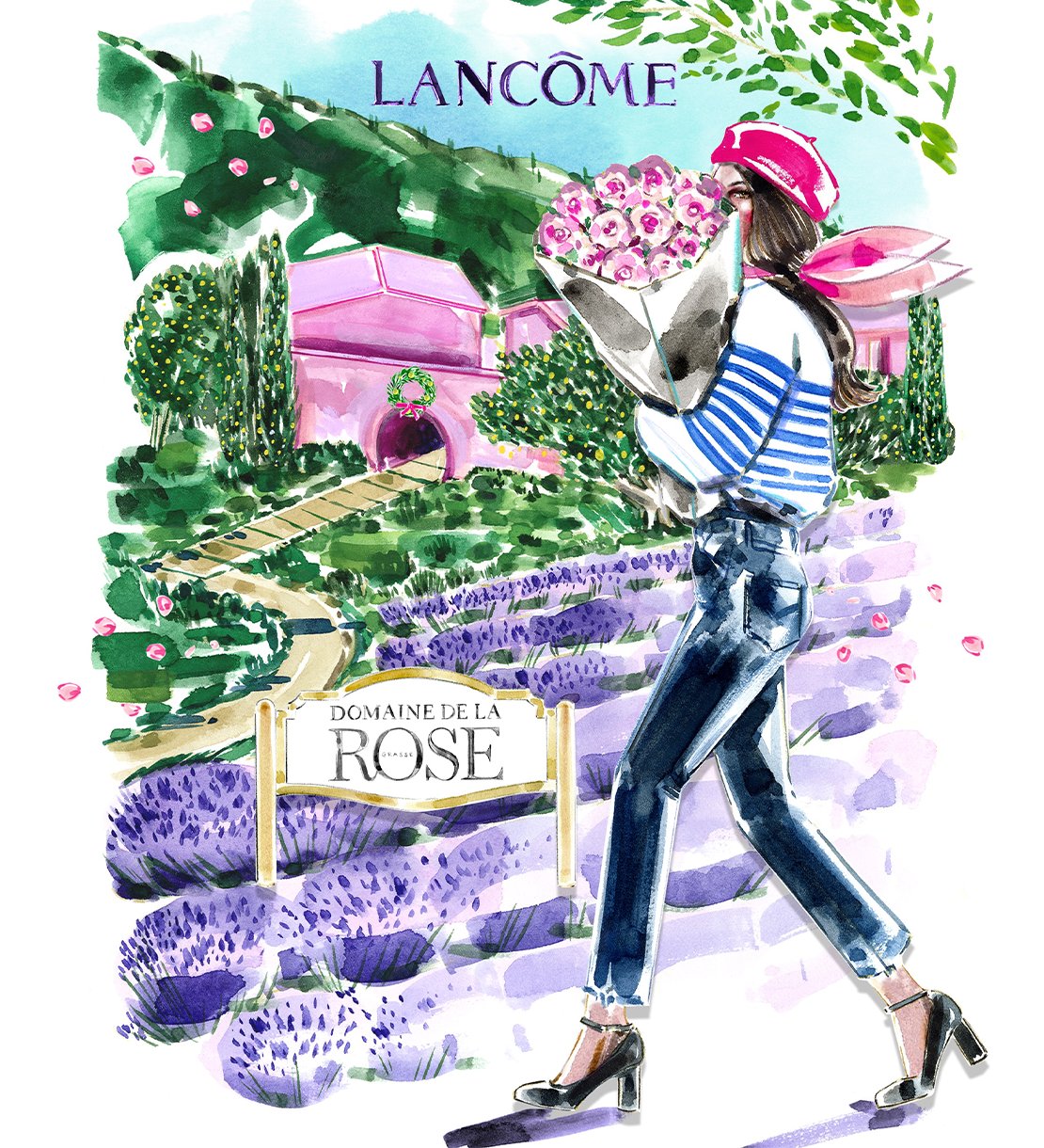 My Illustration for Lancôme's Holiday 2022 Card - Travel Write
